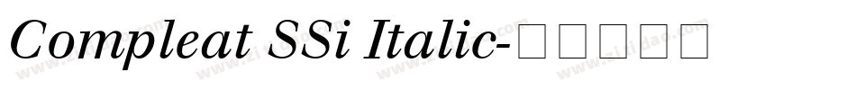 Compleat SSi Italic字体转换